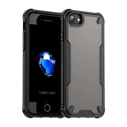 For iPhone 7 Armor Glaze PC Hybrid TPU Phone Case(Black) by buy2fix