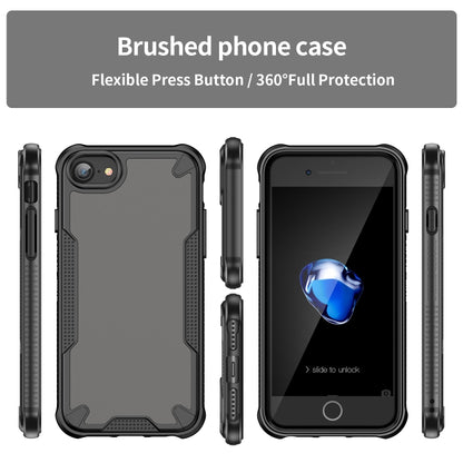 For iPhone 7 Armor Glaze PC Hybrid TPU Phone Case(Black) by buy2fix