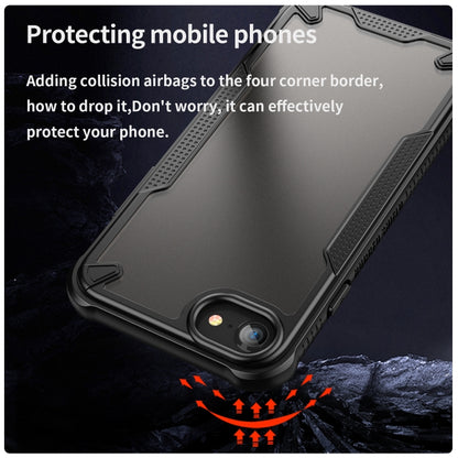 For iPhone 7 Armor Glaze PC Hybrid TPU Phone Case(Black) by buy2fix