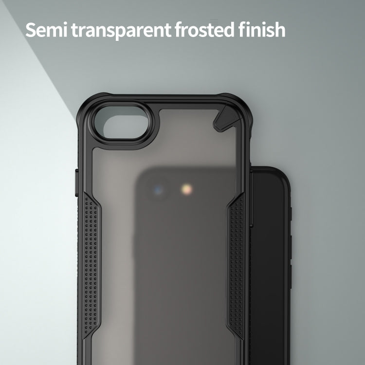 For iPhone 7 Armor Glaze PC Hybrid TPU Phone Case(Black) by buy2fix