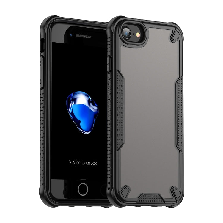 For iPhone 8 Armor Glaze PC Hybrid TPU Phone Case(Black) by buy2fix