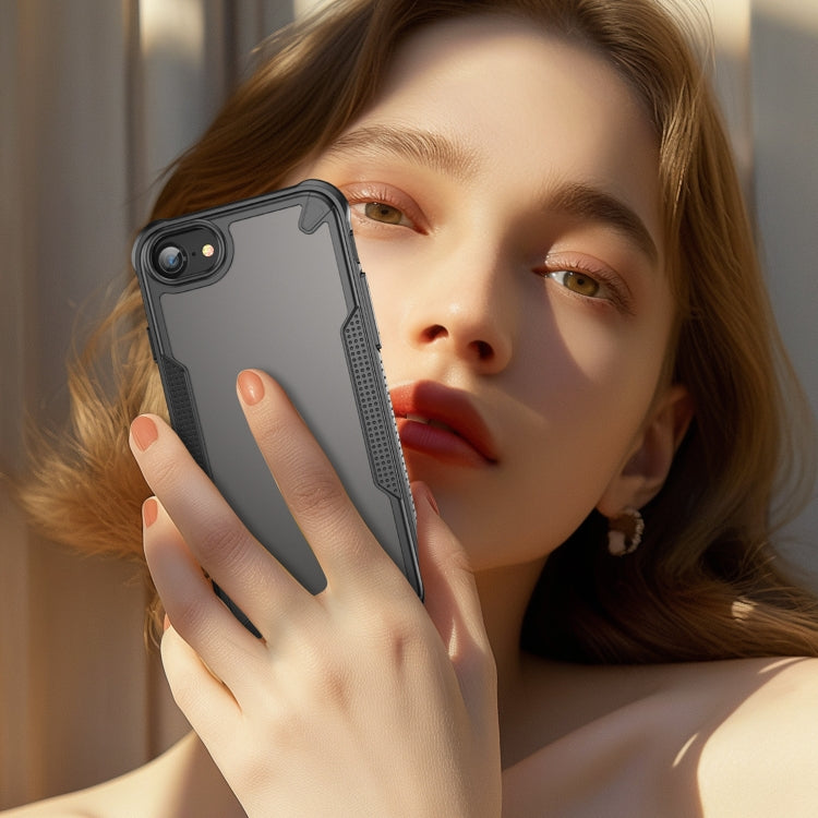 For iPhone 8 Armor Glaze PC Hybrid TPU Phone Case(Black) by buy2fix