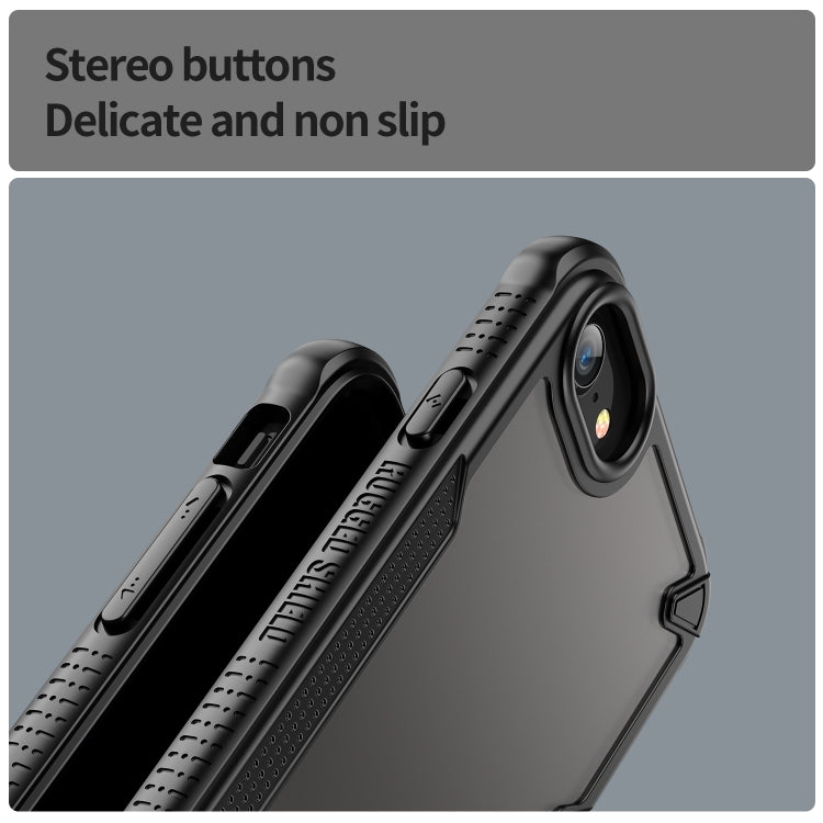 For iPhone 8 Armor Glaze PC Hybrid TPU Phone Case(Black) by buy2fix