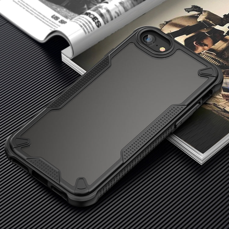 For iPhone 8 Armor Glaze PC Hybrid TPU Phone Case(Black) by buy2fix