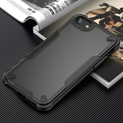 For iPhone 8 Armor Glaze PC Hybrid TPU Phone Case(Black) by buy2fix