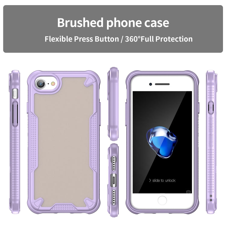 For iPhone 8 Armor Glaze PC Hybrid TPU Phone Case(Purple) by buy2fix