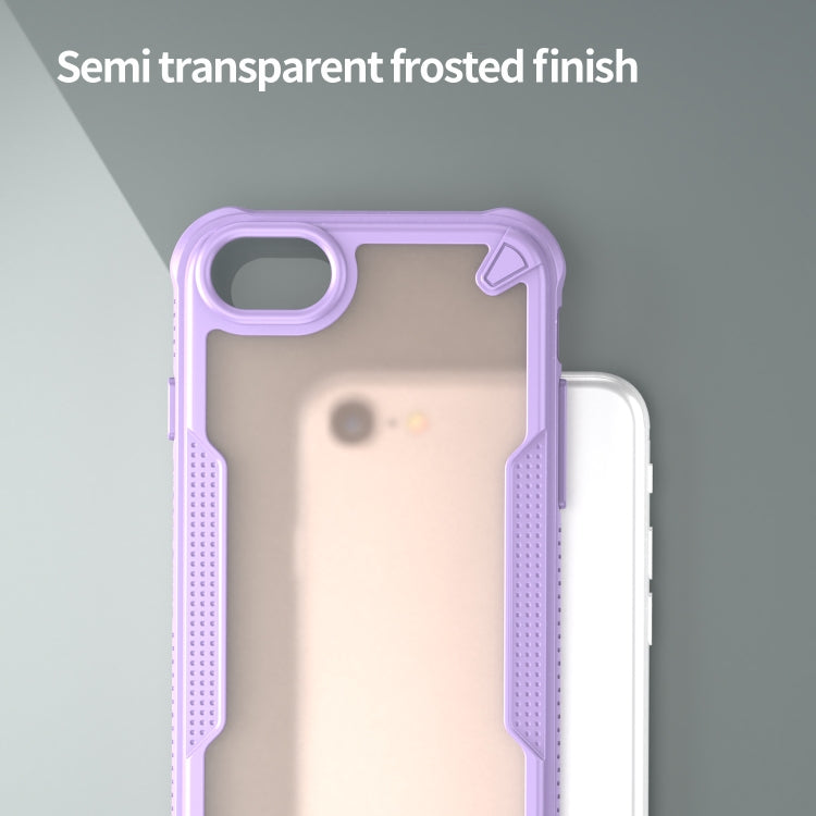 For iPhone 8 Armor Glaze PC Hybrid TPU Phone Case(Purple) by buy2fix