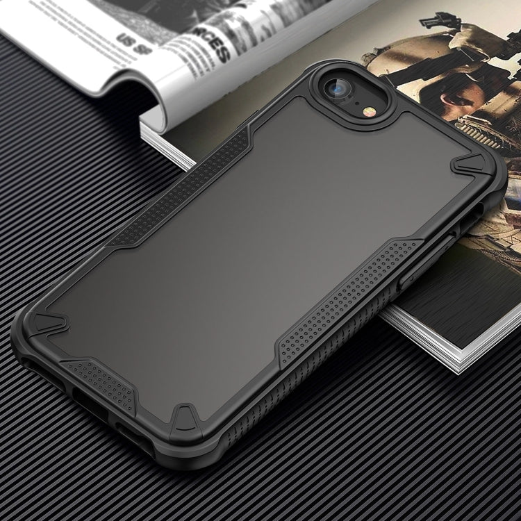 For iPhone SE 2020 Armor Glaze PC Hybrid TPU Phone Case(Black) by buy2fix