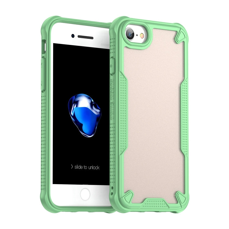For iPhone SE 2020 Armor Glaze PC Hybrid TPU Phone Case(Green) by buy2fix