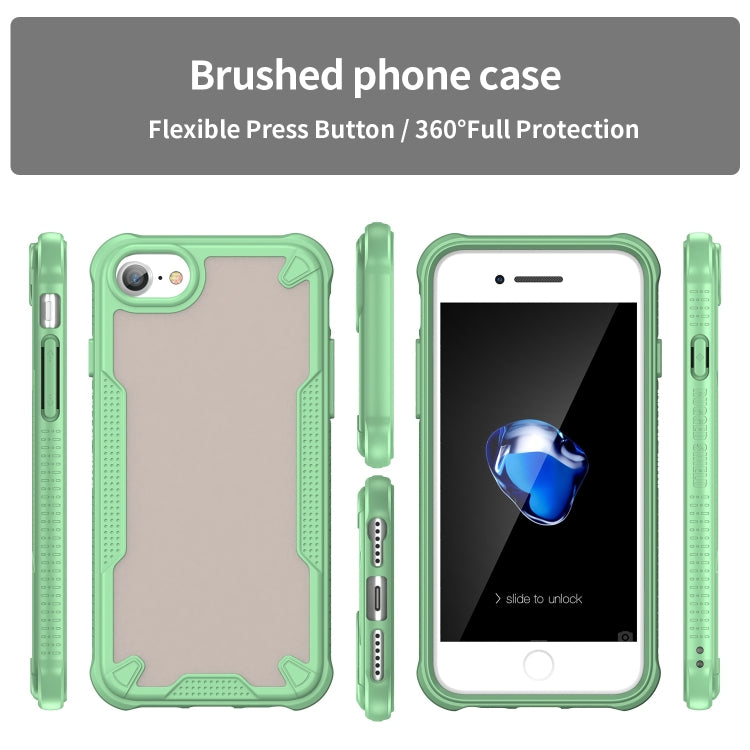 For iPhone SE 2020 Armor Glaze PC Hybrid TPU Phone Case(Green) by buy2fix