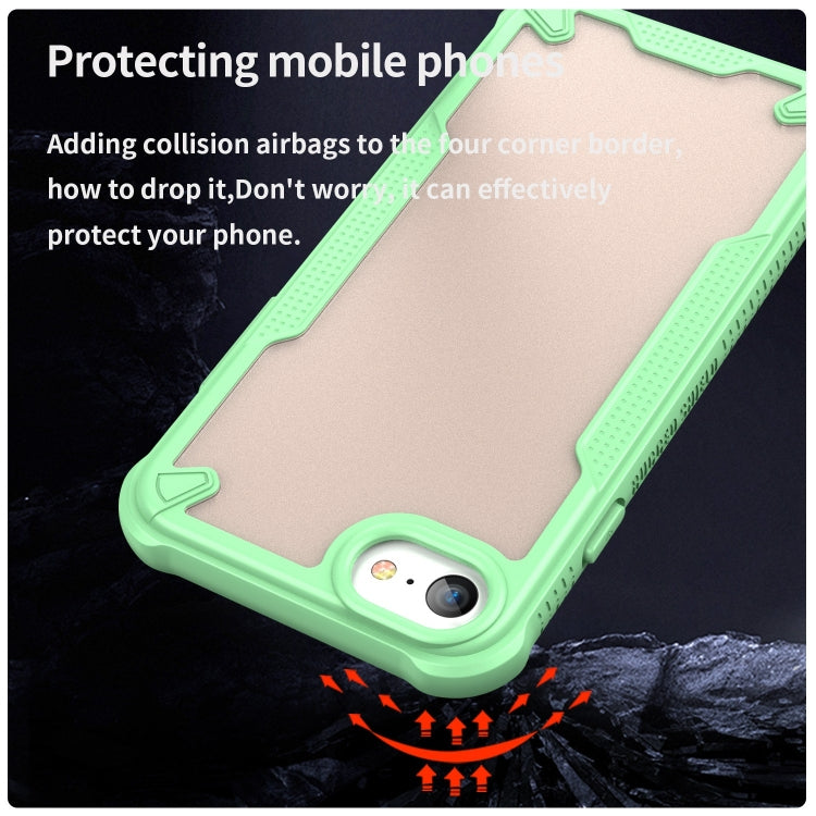 For iPhone SE 2020 Armor Glaze PC Hybrid TPU Phone Case(Green) by buy2fix