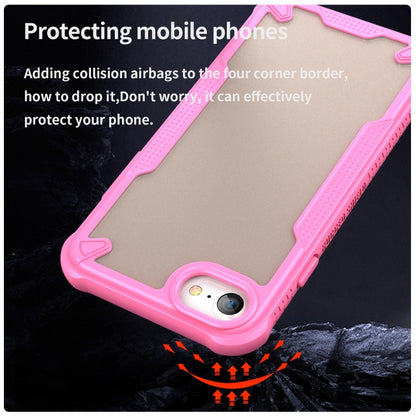 For iPhone SE 2022 Armor Glaze PC Hybrid TPU Phone Case(Pink) by buy2fix