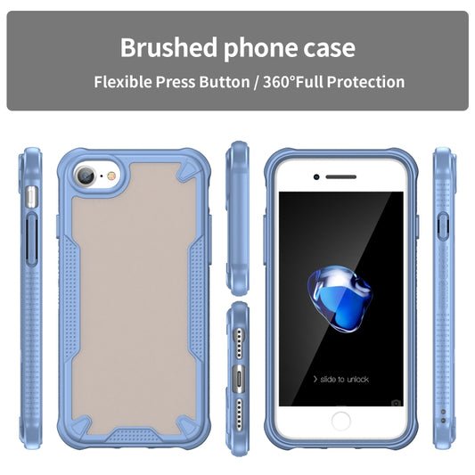 For iPhone SE 2022 Armor Glaze PC Hybrid TPU Phone Case(Blue) by buy2fix