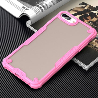 For iPhone 8 Plus Armor Glaze PC Hybrid TPU Phone Case(Pink) by buy2fix
