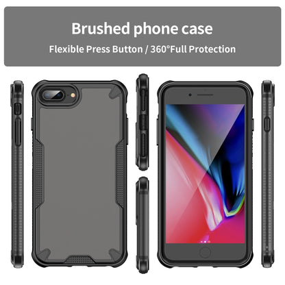 For iPhone 8 Plus Armor Glaze PC Hybrid TPU Phone Case(Black) by buy2fix