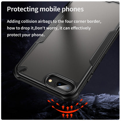 For iPhone 8 Plus Armor Glaze PC Hybrid TPU Phone Case(Black) by buy2fix