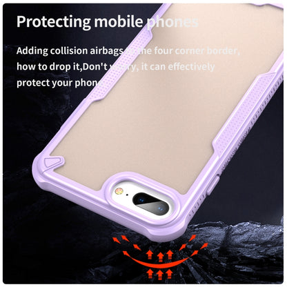 For iPhone 8 Plus Armor Glaze PC Hybrid TPU Phone Case(Purple) by buy2fix