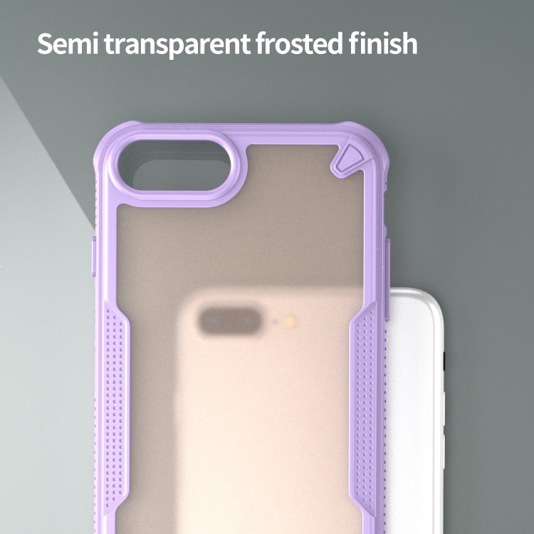 For iPhone 8 Plus Armor Glaze PC Hybrid TPU Phone Case(Purple) by buy2fix
