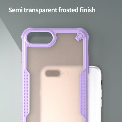 For iPhone 8 Plus Armor Glaze PC Hybrid TPU Phone Case(Purple) by buy2fix