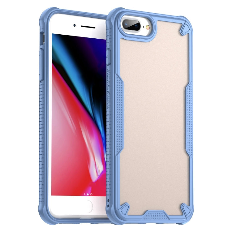 For iPhone 7 Plus Armor Glaze PC Hybrid TPU Phone Case(Blue) by buy2fix