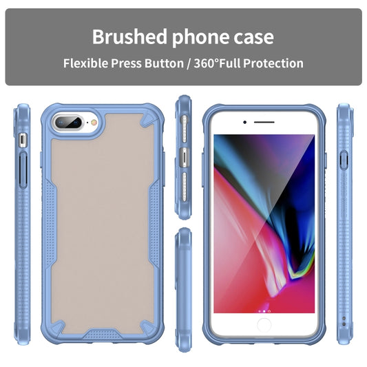 For iPhone 7 Plus Armor Glaze PC Hybrid TPU Phone Case(Blue) by buy2fix
