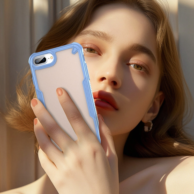 For iPhone 7 Plus Armor Glaze PC Hybrid TPU Phone Case(Blue) by buy2fix