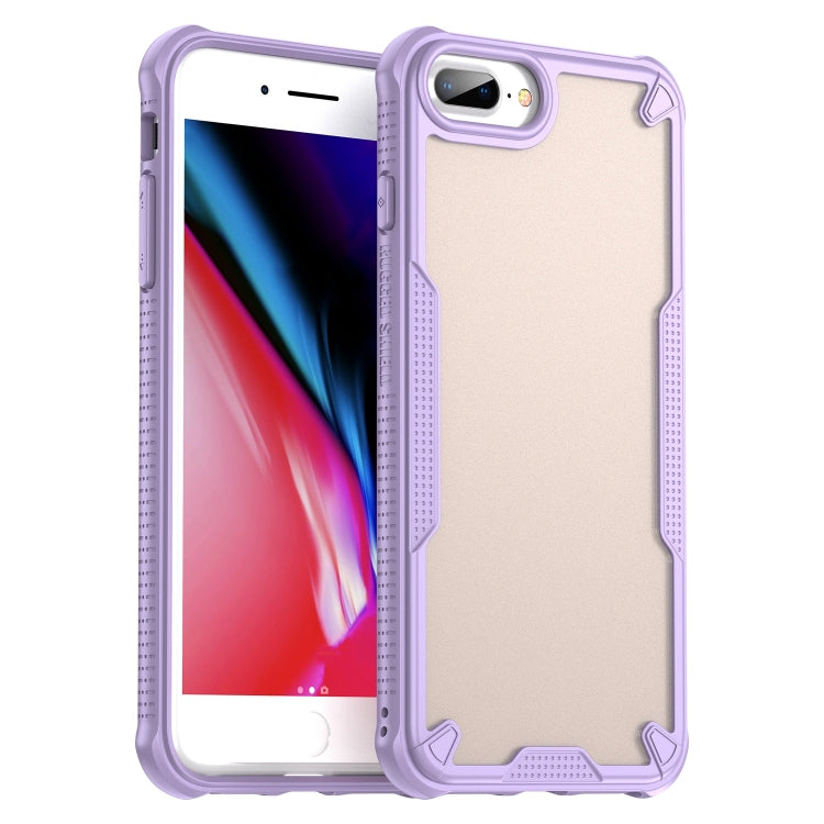 For iPhone 7 Plus Armor Glaze PC Hybrid TPU Phone Case(Purple) by buy2fix