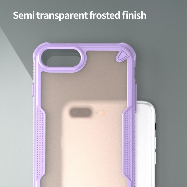 For iPhone 7 Plus Armor Glaze PC Hybrid TPU Phone Case(Purple) by buy2fix