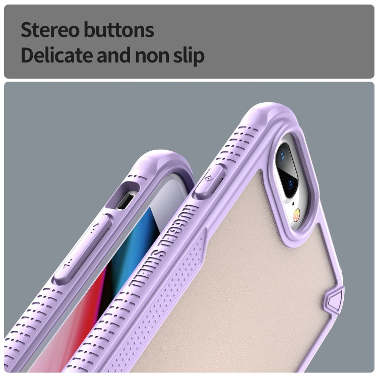 For iPhone 7 Plus Armor Glaze PC Hybrid TPU Phone Case(Purple) by buy2fix