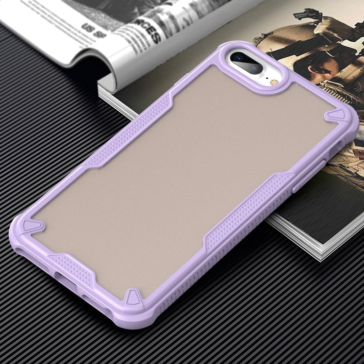For iPhone 7 Plus Armor Glaze PC Hybrid TPU Phone Case(Purple) by buy2fix