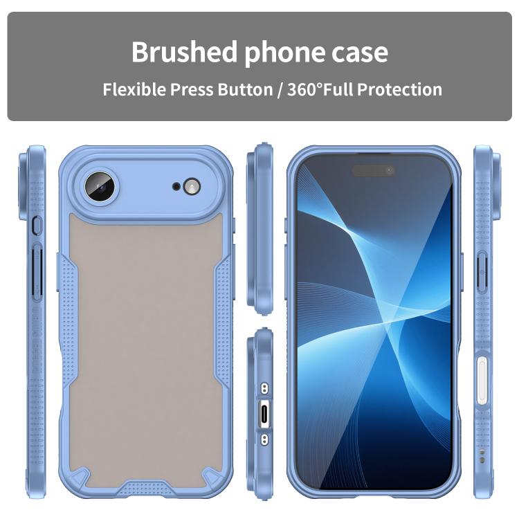For iPhone Air Armor Glaze PC Hybrid TPU Phone Case(Blue) - iPhone Air Cases by buy2fix | Online Shopping UK | buy2fix