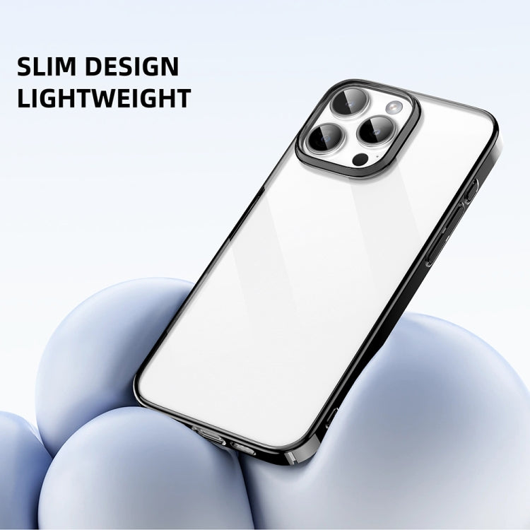 For iPhone 16 Mutural Jiantou Series Electroplating Hybrid PC Phone Case(Dark Blue) by Mutural