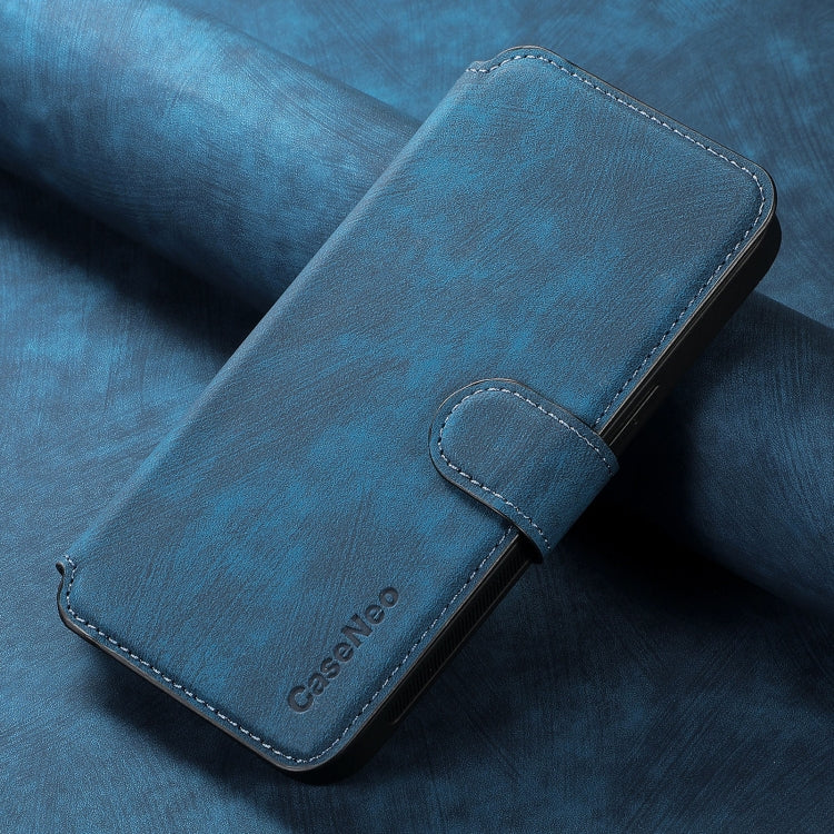 For Motorola Moto G 5G 2024 CaseNeo MagSafe RFID Anti-theft Retro Leather Phone Case(Blue) by CaseNeo