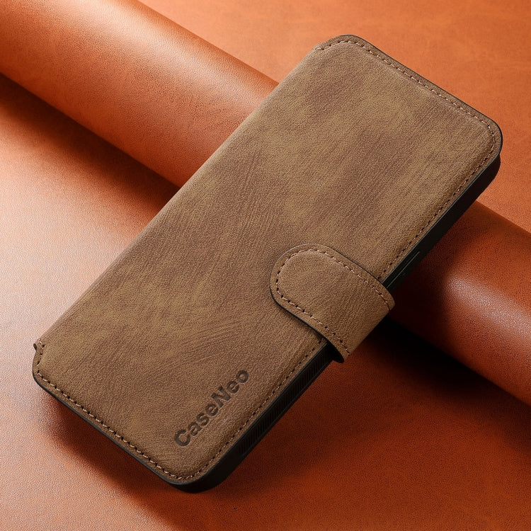 For Motorola Moto G Stylus 5G 2024 CaseNeo MagSafe RFID Anti-theft Retro Leather Phone Case(Brown) - Motorola Cases by CaseNeo | Online Shopping UK | buy2fix