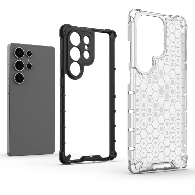 For Samsung Galaxy S25 Ultra 5G Honeycomb Shockproof Phone Case(Black) - Galaxy S25 Ultra 5G Cases by buy2fix | Online Shopping UK | buy2fix