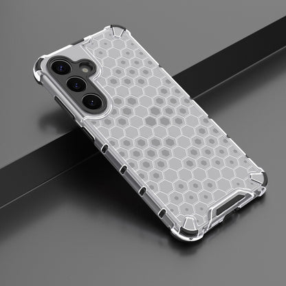 For Samsung Galaxy S25+ 5G Honeycomb Shockproof Phone Case(White) by buy2fix