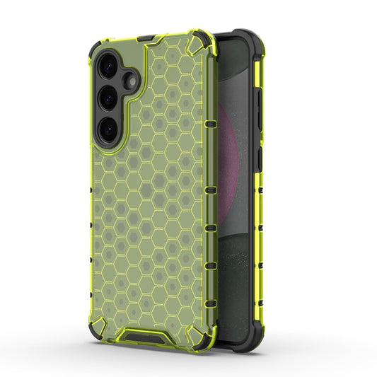 For Samsung Galaxy S25+ 5G Honeycomb Shockproof Phone Case(Green) by buy2fix
