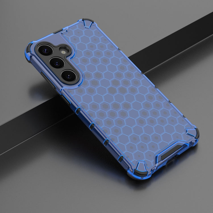 For Samsung Galaxy S25+ 5G Honeycomb Shockproof Phone Case(Blue) by buy2fix