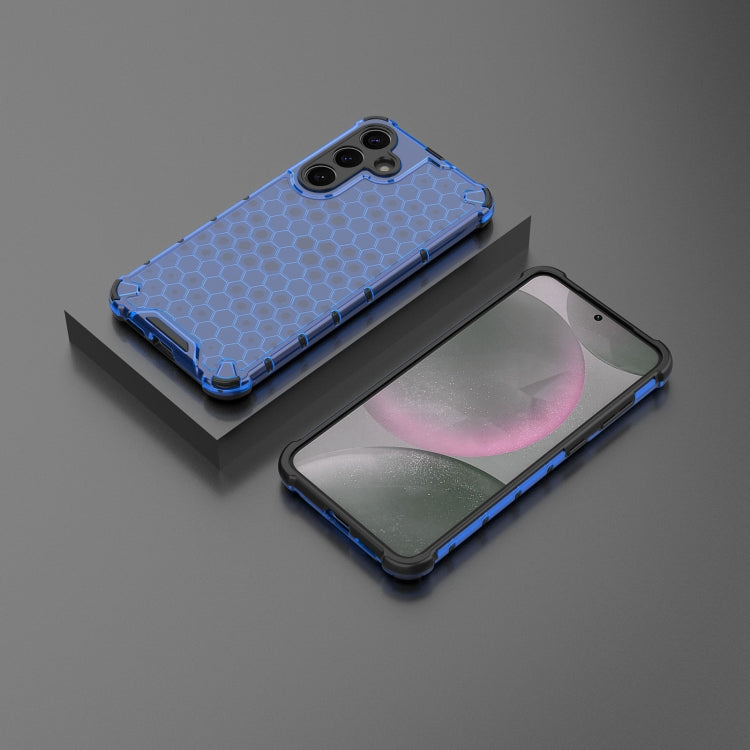 For Samsung Galaxy S25+ 5G Honeycomb Shockproof Phone Case(Blue) by buy2fix