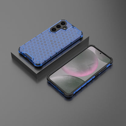For Samsung Galaxy S25+ 5G Honeycomb Shockproof Phone Case(Blue) by buy2fix