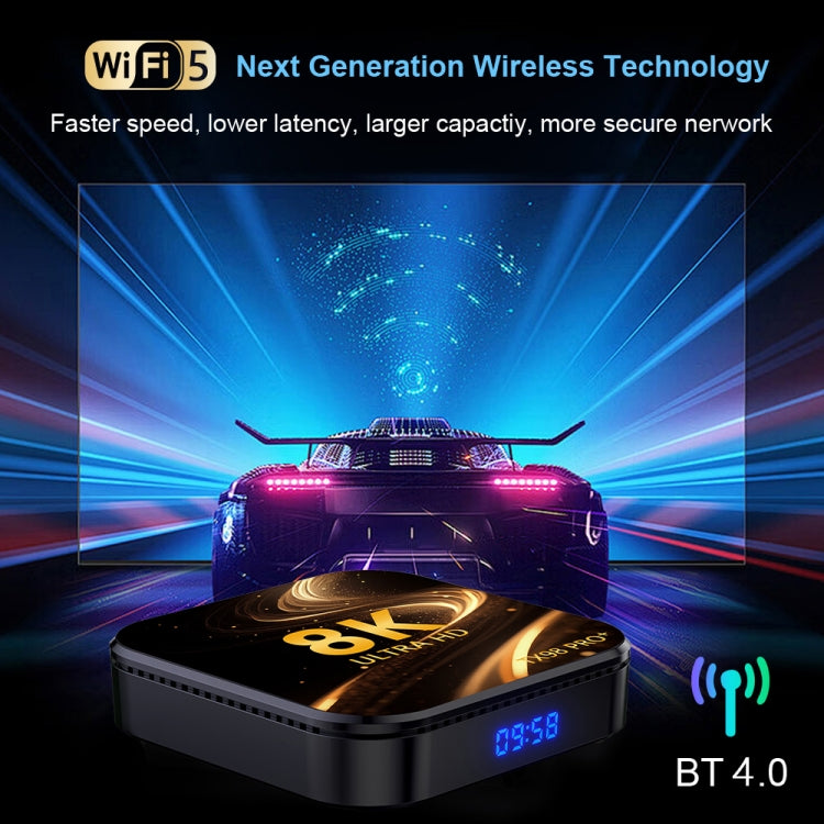 TX98 Pro+ 8K UHD Android 13 Smart TV Box with Remote Control, 2GB+16GB, RK3528 Quad-Core(UK Plug) - Others by buy2fix | Online Shopping UK | buy2fix