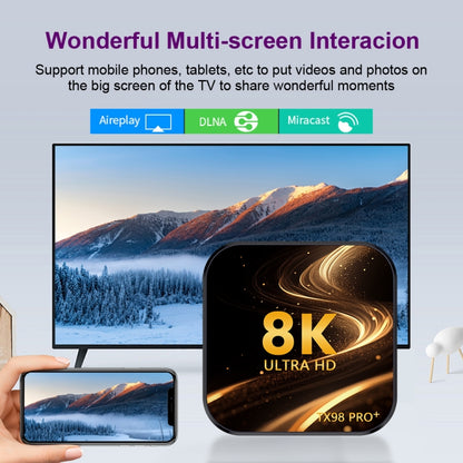 TX98 Pro+ 8K UHD Android 13 Smart TV Box with Remote Control, 2GB+16GB, RK3528 Quad-Core(US Plug) - Others by buy2fix | Online Shopping UK | buy2fix