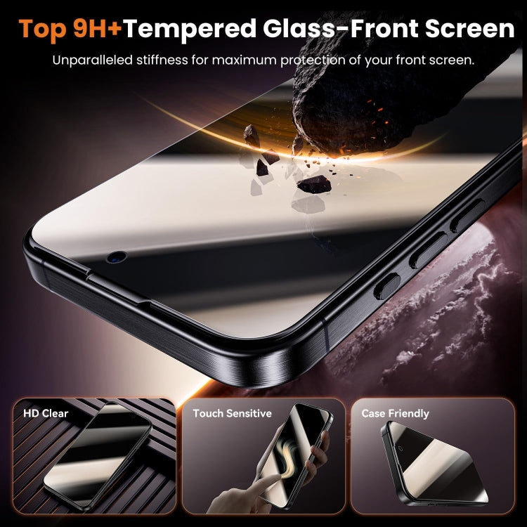 For iPhone 16 Dust-Free Easy Install Privacy Tempered Glass Film(Black) - iPhone 16 Tempered Glass by buy2fix | Online Shopping UK | buy2fix