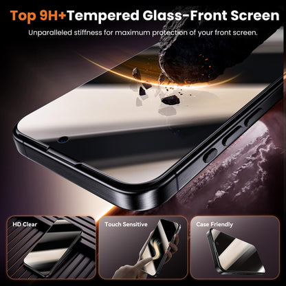 For iPhone 12 Pro Max Dust-Free Easy Install Privacy Tempered Glass Film(Black) - iPhone 12 Pro Max Tempered Glass by buy2fix | Online Shopping UK | buy2fix