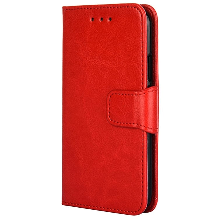 For iPhone 16 Crystal Texture Leather Phone Case(Red) by buy2fix