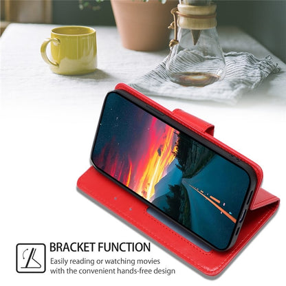 For iPhone 16 Crystal Texture Leather Phone Case(Red) by buy2fix