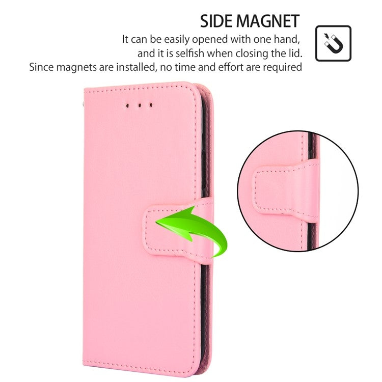 For iPhone 16 Crystal Texture Leather Phone Case(Pink) - iPhone 16 Cases by buy2fix | Online Shopping UK | buy2fix