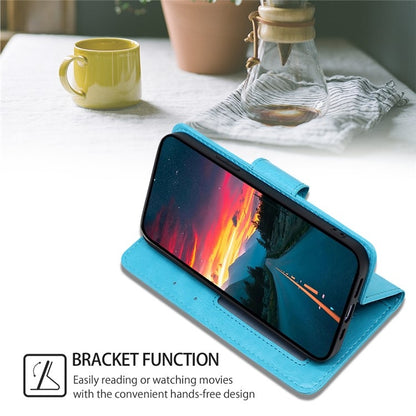 For iPhone 16 Crystal Texture Leather Phone Case(Sky Blue) by buy2fix