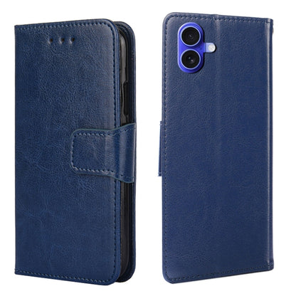 For iPhone 16 Crystal Texture Leather Phone Case(Royal Blue) by buy2fix