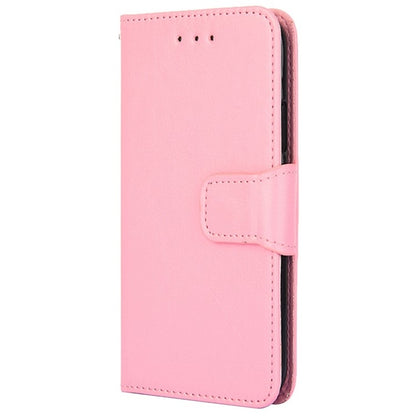 For iPhone 16 Plus Crystal Texture Leather Phone Case(Pink) by buy2fix